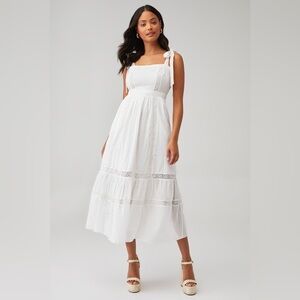 LoveShackFancy - Ayala Dress - White Cotton and Lace dress - Size 8